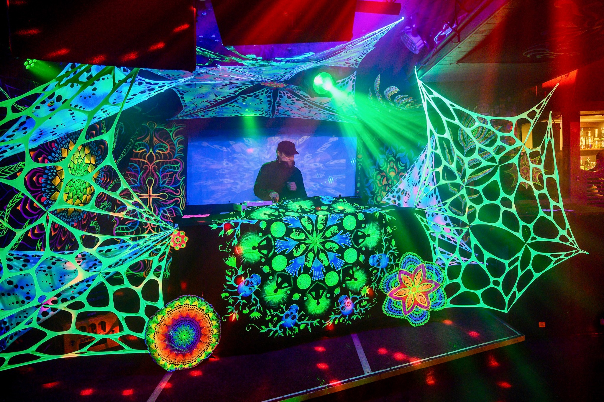 uv bileet uv-valo lycra deco dj lava koristelu tapahtuma taide