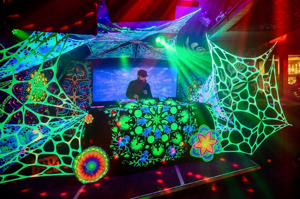 uv bileet uv-valo lycra deco dj lava koristelu tapahtuma taide